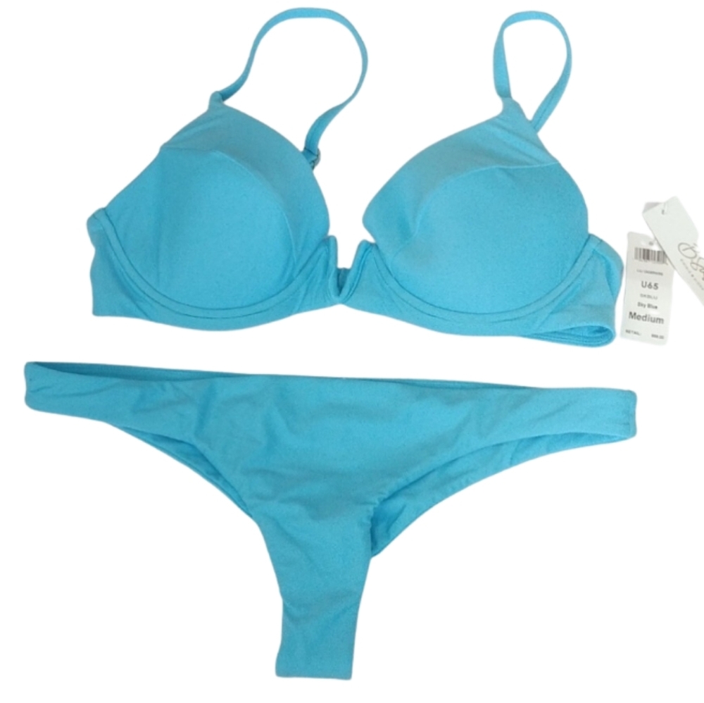 B. Swim Lili Underwire Bikini Top, Sky Blue, Medi…